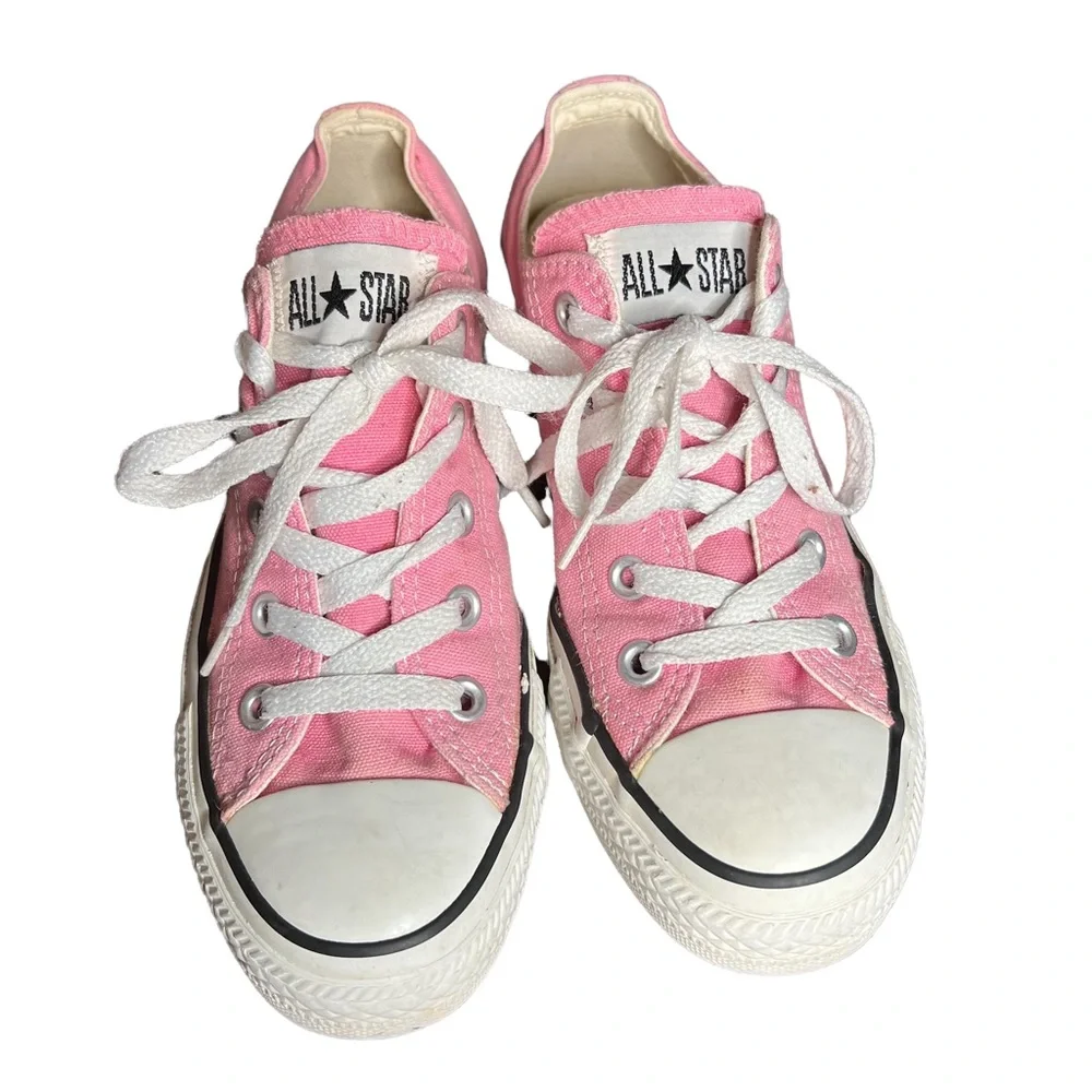 Converse Pink and White Athletic Shoes - Picture 1 of 9